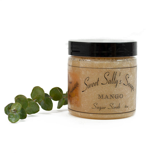 Mango Sugar Scrub, 4oz Emulsified Organic Sugar