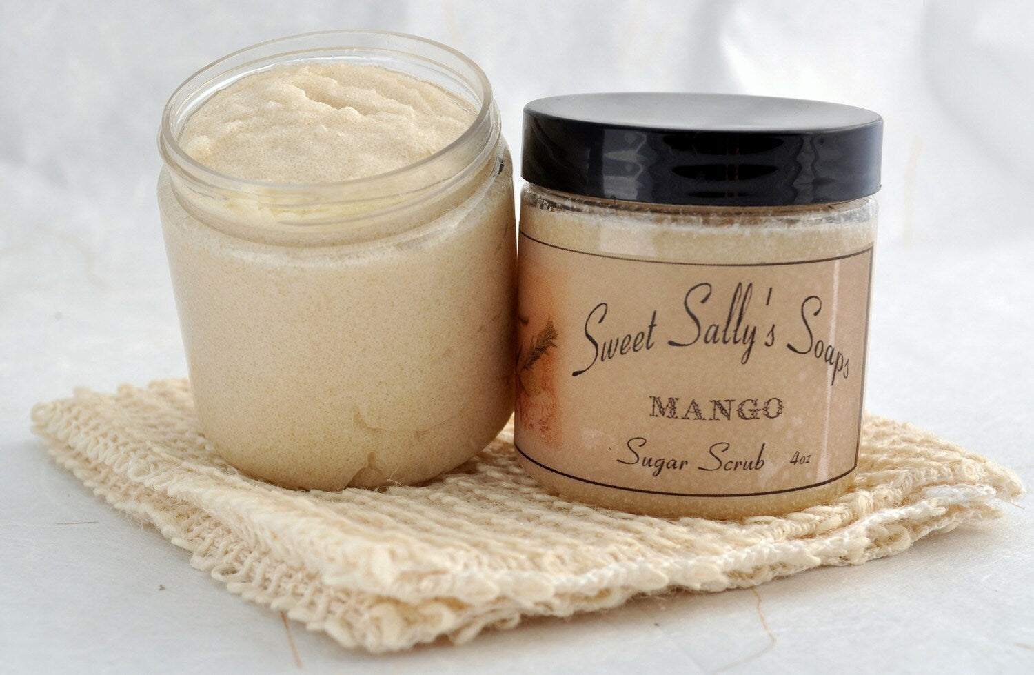 Mango Sugar Scrub, 4oz Emulsified Organic Sugar